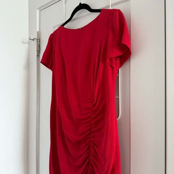 Vintage Moschino red sheath dress with ruffle detail - size Medium (M) - Picture 7 of 11